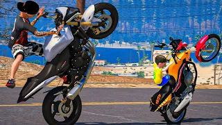 LEVEI MEU SOBRINHO NA NOVA RUA DO GRAU DE MOTO | GTA 5: VIDA REAL #579