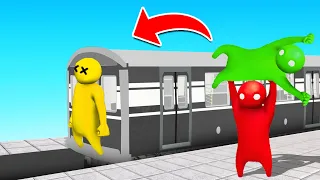 GET HIT By The TRAIN = You LOSE! (Gang Beasts)