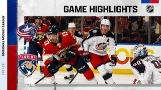 Blue Jackets @ Panthers 1/15/22 | NHL Highlights
