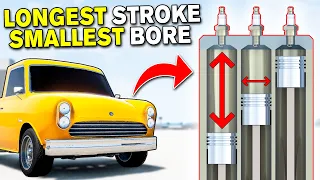 Building & Testing an Engine With LONGEST Stroke & SMALLEST Bore (Automation | BeamNG)