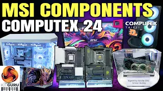 Computex 2024: MSI COMPONENTS - Mobos, Cases, GPUs, SSDs, Monitors!