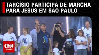 Sem Bolsonaro e Lula, Tarcísio participa de Marcha para Jesus em São Paulo | CNN ARENA