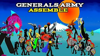 Generals Army Assemble | Atreyos, Xiphos, Kytchu vs Final Boss Vamp, Zombie - Stick War Animation