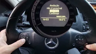 Mercedes class c w204, reset service, reset revisão, reset manutenção, apagar revisão