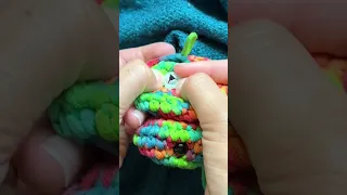 Cute amigurumi dinosaur, rainbow edition 🤩