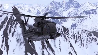 German CH-53G training in the Alps