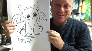 How to draw Toothless the Dragon