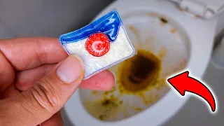 Powerful Toilet Bowl Cleaning Hack With Dishwasher Tablets | Say hello to eternal toilet bowl shine