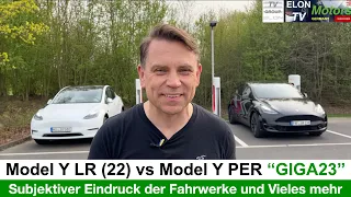 Model Y Performance GIGA23 & Model Y LR (2022) - Vergleich der Fahrwerke und Unterschiede im Detail