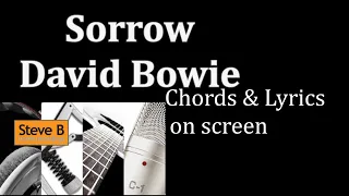 Sorrow - David Bowie  - Guitar - Chords & Lyrics Cover- by Steve.B