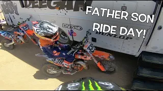 Hudson battles with dad, is he faster?