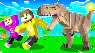 IK WERD AANGEVALLEN DOOR DINOSAURUSSEN IN MIJN MINECRAFT WERELD!😱