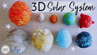 How to Make Paper Mache Planets - 3D Solar System Crafts for Kids