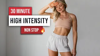 30 MIN KILLER NON STOP MOVING CARDIO Workout - Full Body HIIT, No Equipment, No Repeat, Super Sweaty