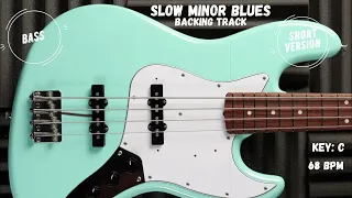 BASS Slow minor BLUES Backing Track Jam in C