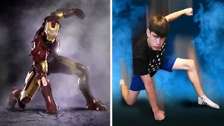 I did Marvel Stunts in Real Life! w/Iron Man, Spiderman, Captain America, Black Panther & more!