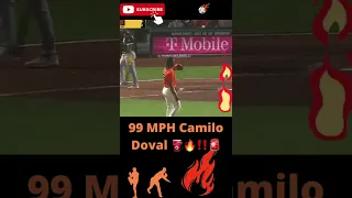99 MPH Fastball strikeout  Doval 🔥⛽️‼️🚨 #giants #mlb #baseball #pitching #fastball #strikeout