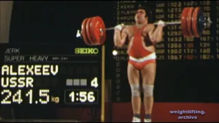 Alexeev Vasili@+110 - World Record Clean&Jerk and Total - 1974 Weightlifting World Championships