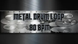 Slow Metal Drum Loop 80 BPM (HQ,HD)