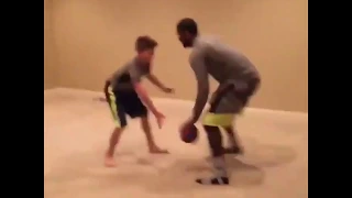 Kyrie Irving Dropped Mike Miller's Son On The Mini-Hoop