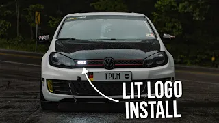 Installing An LED GTI Badge On Elsa The MK6 GTI!