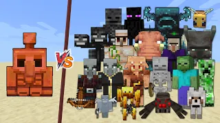 Copper Golem vs All mobs in Minecraft - Copper Golem vs Every Minecraft mob
