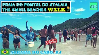 🇧🇷 | Small Beaches (Praia do Pontal do Atalaia) 🏖️Walk | Arraial do Cabo, RJ - Brazil | ⁴ᴷ⁶⁰