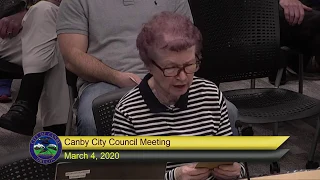 Canby City Council Meeting  . -  March 4, 2020