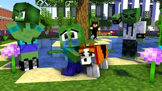 Monster School: Poor Dog and Baby Zombie Life(Sad Family Story but Happy Ending -Minecraft Animation