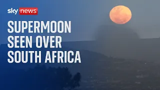 Supermoon over skies of South Africa