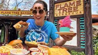 Flame Tree Barbecue Feast | Eating The WHOLE Menu At Disney's Animal Kingdom!