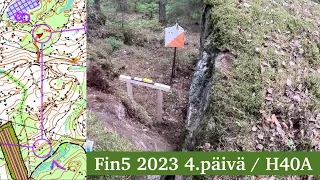 Fin5 2023 4.päivä (suunnistusvideo reitin ja selostuksen kera)