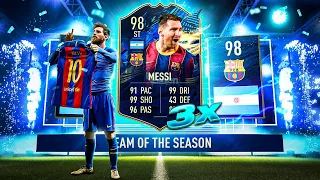 OMG!!! I PACKED MESSI 3 TIMES IN MY FUT CHAMPIONS REWARDS! THE BEST PACK OPENING EVER? FIFA 21