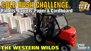 Pallets, Barrels, Paper & Cardboard Production | GOLD RUSH in THE WESTERN WILDS #11 | FS22 PS5/HD