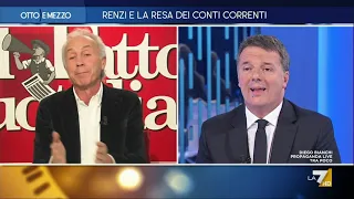 Travaglio vs Renzi: "Prende i soldi da un tagliagole e parla del mio lavoro...", "Capisco che ...