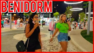 BENIDORM NIGHT WALK SUMMER 2021 OLD TOWN COSTA BLANCA SPAIN Walking Tour 4K