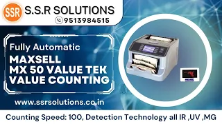 Fully Automatic Maxsell mx 50 Value tek, Counting Speed: 100 | Best note counting machine