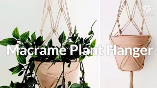 ENG) Macrame Plant Hanger/다이소 마끈으로 1단  화분걸이  만들기