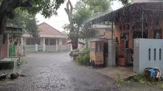 Walk in the rain | heavy rain in my village life | asmr rain sounds for sleeping