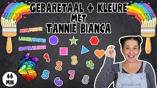 Gebaretaal + Kleure met Tannie Bianca | Leer Kleure, Praat, Tel, Vorms, Teenoorgesteldes + Meer