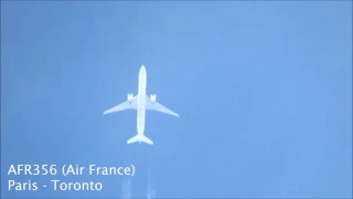 Boeing 777s, 767 Contrails | Plane Spotting