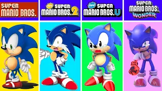 Evolution of Sonic Dying and Game Over Screens in Super Mario Games (1985-2024)