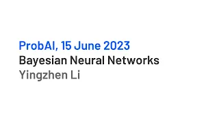 Bayesian Neural Networks by Yingzhen Li