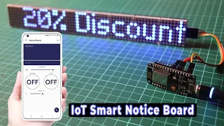 IoT Smart Notice Board with MAX7219 Dot Matrix Display ESP8266 NodeMCU & Blynk App
