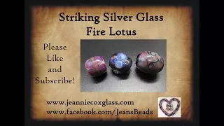 Silver Striking Glass Fire Lotus Lampwork Bead by Jeannie Cox