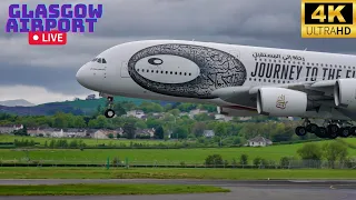 🔴 [4K] Glasgow airport Sunday live stream 🔴 with highlight of Emirates A380 #live #airportlive