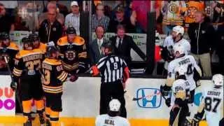 Brenden Morrow and Brad Marchand trash talk June 5 2013 HD Game 3