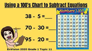 Using a 100's Chart to Subtract Equations