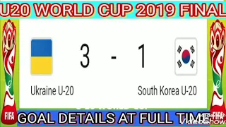 Ukraine u20 vs South Korea u20 final match results FIFA u20 world cup 2019 ,V.Supriaha goals