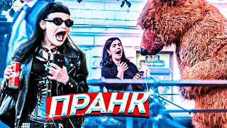 ВСЕ БОЯТСЯ МИШКУ ПРАНК / Реакция девушек на ЖИВОГО МЕДВЕДЯ / EVERYONE'S AFRAID OF BEAR PRANK